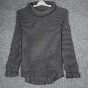 Mens Canada Goose‎ Gray Wool Turtleneck Chunky Knit Sweater Cozy Casual Size M